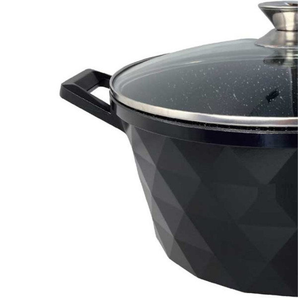 Премиум комплект съдове за готвене 12 части с мраморно покритие Cheffinger – Тенджери, тигани и касерола + 2 ръкавици