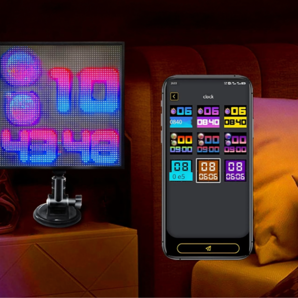 Интелигентен LED екран 32×32 за заден прозорец на автомобил – Модел Pixel RGB с Bluetooth управление