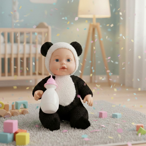 Интерактивна кукла бебе с костюм на животно – говори, смее се и плаче (30 см) 3