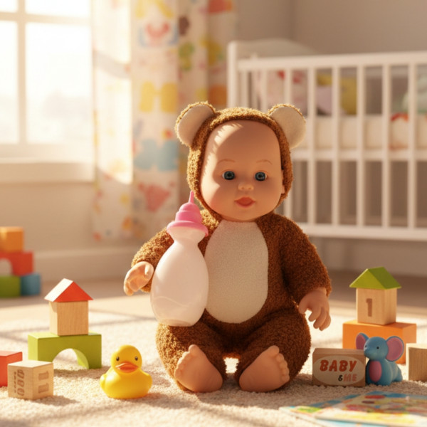 Интерактивна кукла бебе с костюм на животно – говори, смее се и плаче (30 см) 4