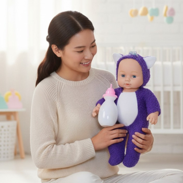 Интерактивна кукла бебе с костюм на животно – говори, смее се и плаче (30 см) 6