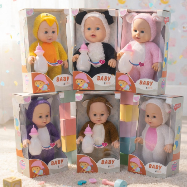 Интерактивна кукла бебе с костюм на животно – говори, смее се и плаче (30 см) 7