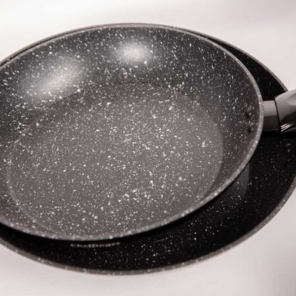 Комплект съдове за готвене Cheffinger от лят алуминий с мраморно покритие – 10 части, индукционни, незалепващи