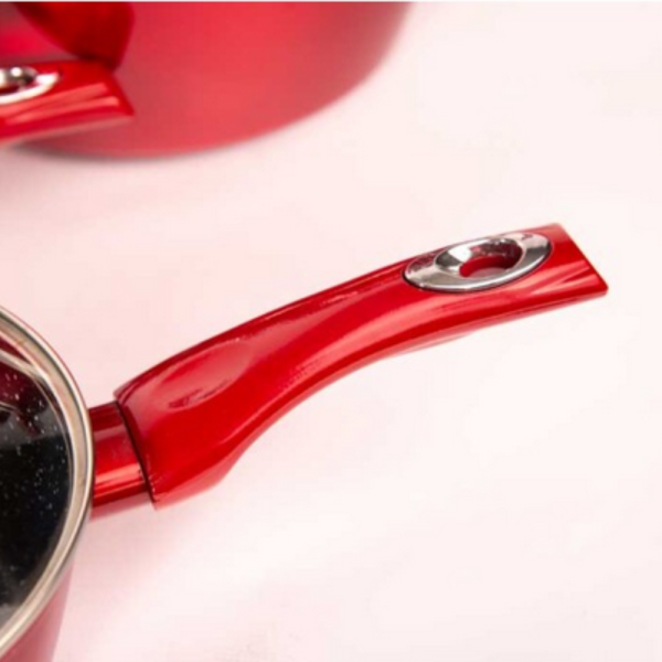 Комплект съдове за готвене Cheffinger от лят алуминий с мраморно покритие – 10 части, индукционни, незалепващи 14