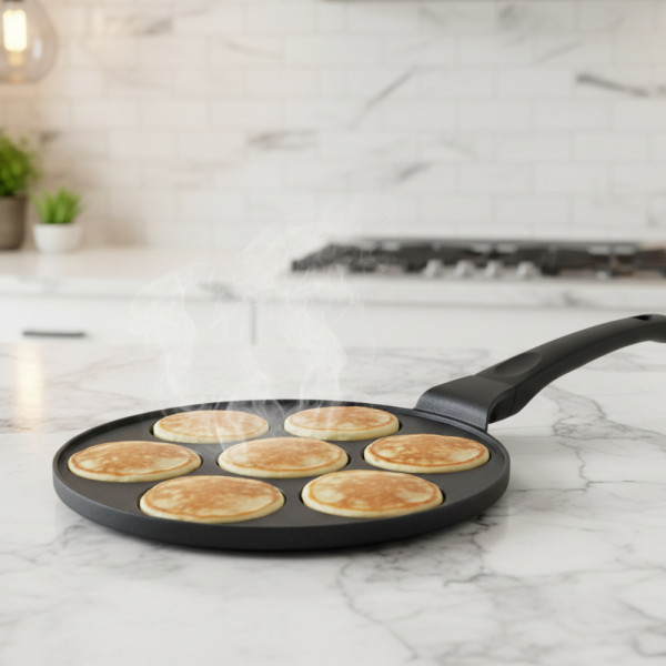 Тиган за 7 палачинки Ø28 см Cheffinger – мраморно незалепващо покритие, индукционен