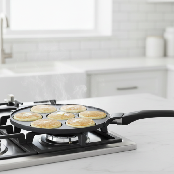 Тиган за 7 палачинки Ø28 см Cheffinger – мраморно незалепващо покритие, индукционен 2