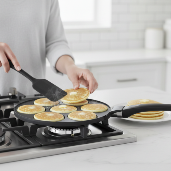 Тиган за 7 палачинки Ø28 см Cheffinger – мраморно незалепващо покритие, индукционен 3