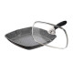 Грил тиган 28см с капак и мраморно покритие Cheffinger – за индукция, с противоплъзгаща дръжка 4