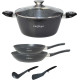 Комплект съдове за готвене 6 части Cheffinger – тенджера 24 см, тигани 24 и 28 см, за индукция 5