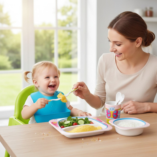 Детски комплект за хранене 5 части Cheffinger – чиния, купичка, чаша, лъжица и вилица 7