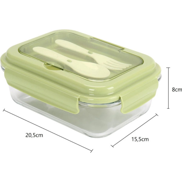 Кутия за обяд Cheffinger с 3 отделения, с включени вилица и лъжица – практично решение за храна навсякъде с вас 3