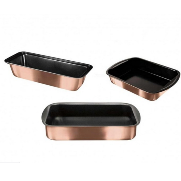 Комплект от 3 тави за печене Cheffinger с незалепващо покритие – различни размери, меден цвят 7