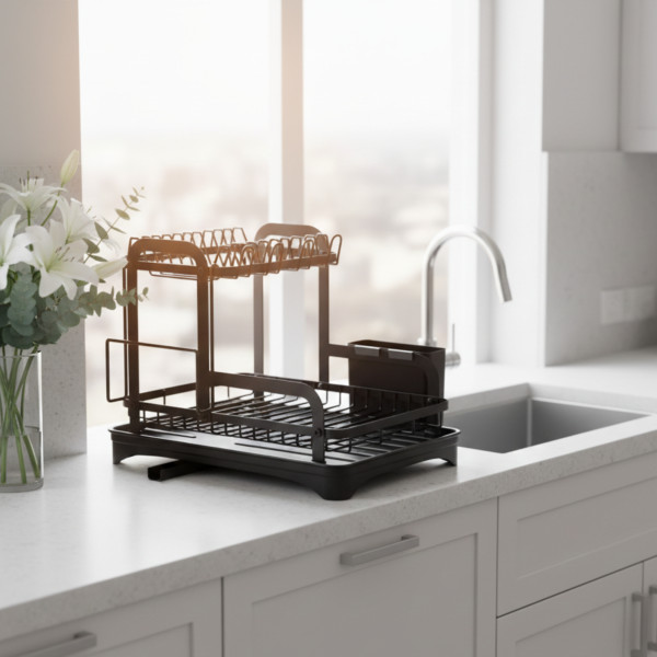 Сушилник за съдове с оттичане на водата, XXL 4