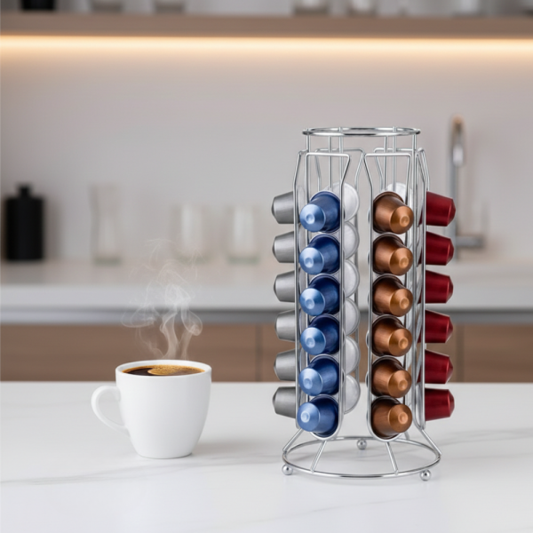 Метална стойка Cheffinger за 36 капсули Nespresso – компактно и стабилно решение за подредена кухня 2