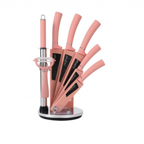 Комплект кухненски ножове 8 в 1 с въртяща се стойка Cheffinger за подредена кухня 7