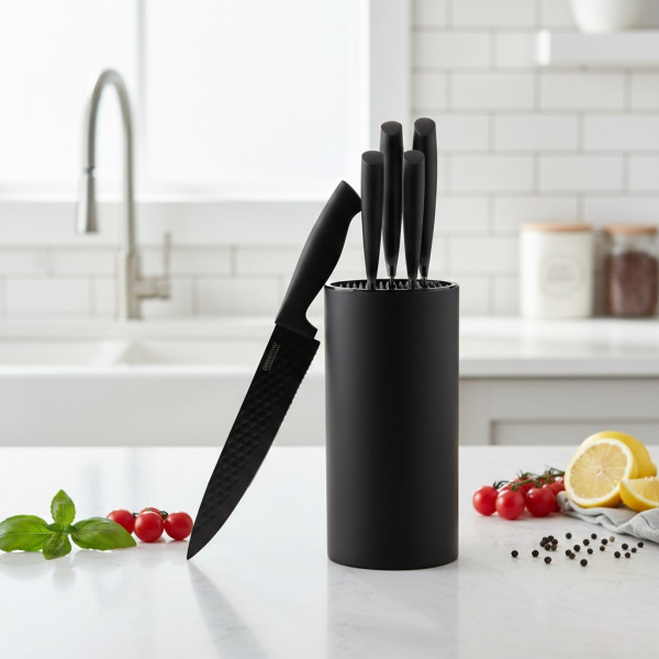 Комплект ножове Cheffinger – 6 части със стойка, неръждаема стомана 1