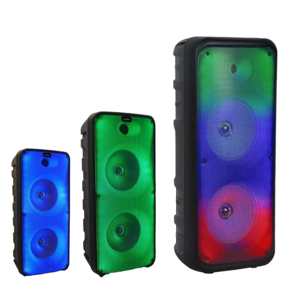 Безжична RGB тонколона – 2×8″ говорителя, Bluetooth, 1200 W, батерия 3000 mAh 8