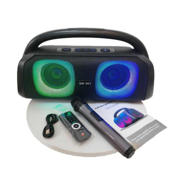 Парти тонколона 2 × 5.25" – 40 W RMS, Bluetooth, RGB LED светлини, батерия 3600 mAh