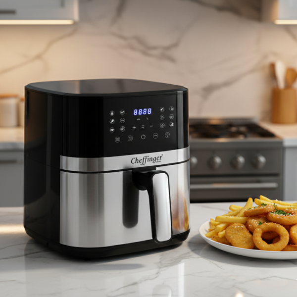 Фритюрник с горещ въздух Cheffinger 7 л, 1600 W, LED сензорен дисплей, здравословно готвене без мазнина 3