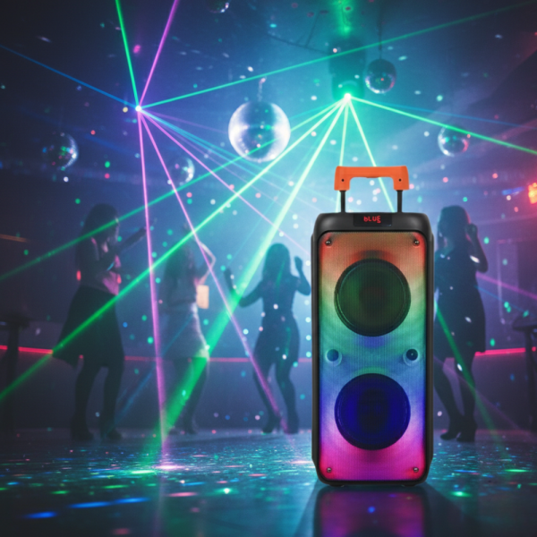 Преносима тонколона с микрофон и дистанционно управление, 40W мощност, Bluetooth, USB/SD и LED светлинни ефекти