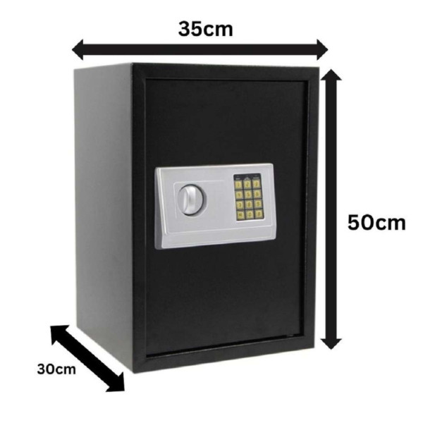 Електронен сейф 43L с аварийни ключове и монтажни болтове – Сигурност и защита за ценни вещи 5