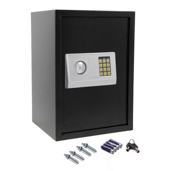 Електронен сейф 43L с аварийни ключове и монтажни болтове – Сигурност и защита за ценни вещи