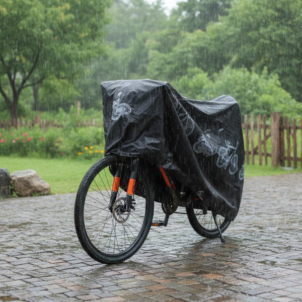 Целогодишно водоустойчиво и UV покривало за велосипед, мотоциклет и скутер – 100x210 см 1