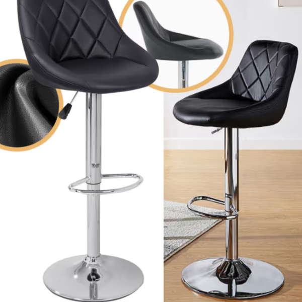 Бар стол с регулируема височина и въртяща функция – комфорт и стил за дома и заведения 4