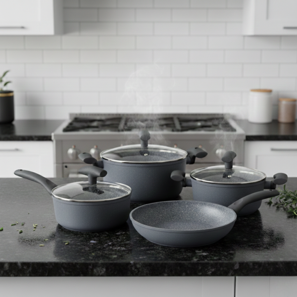 Комплект от 7 части тенджери и тиган Michelino – Незалепващо покритие за лесно и здравословно готвене