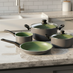 Комплект съдове Michelino Lara – 6 Части с незалепващо Pfluon покритие и турбо индукция