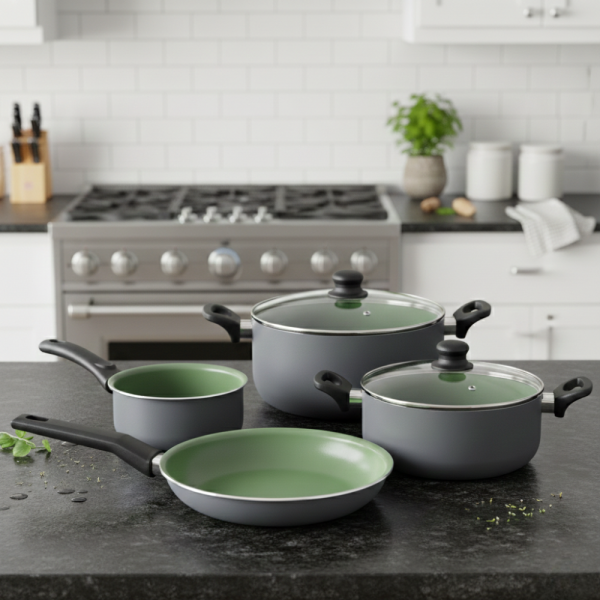 Комплект съдове Michelino Lara – 6 Части с незалепващо Pfluon покритие и турбо индукция