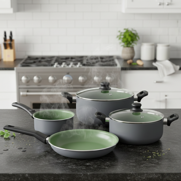 Комплект съдове Michelino Lara – 6 Части с незалепващо Pfluon покритие и турбо индукция 3