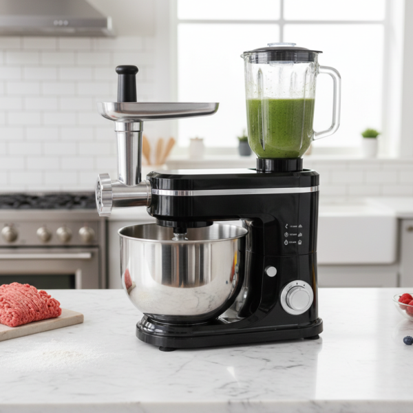 Кухненски робот Michelino 3в1: Планетарен миксер, блендер и месомелачка за лесно и бързо готвене