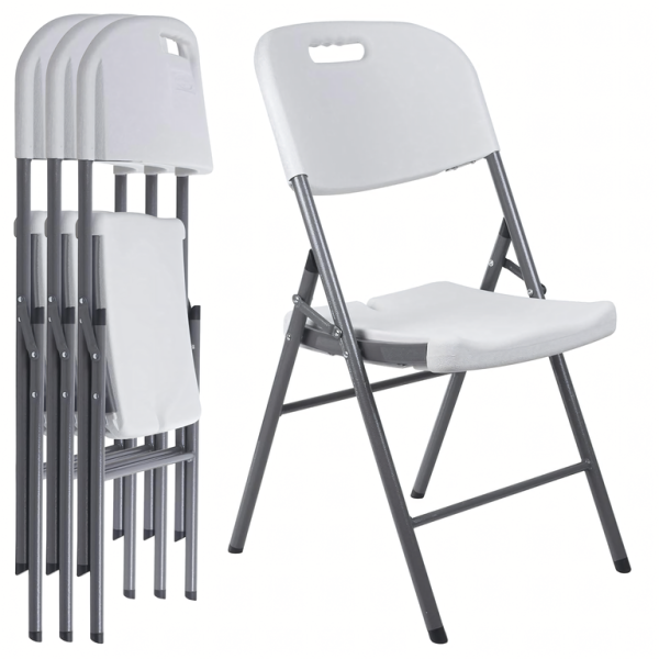 Комплект 4 броя сгъваеми кетъринг столове за градина и събития - удобни и издръжливи 6