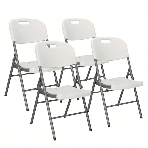 Комплект 4 броя сгъваеми кетъринг столове за градина и събития - удобни и издръжливи