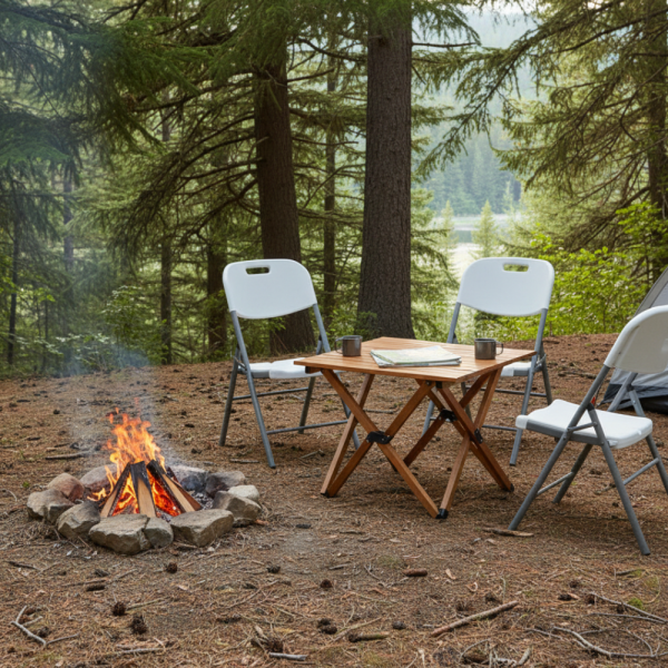 Комплект 4 броя сгъваеми кетъринг столове за градина и събития - удобни и издръжливи