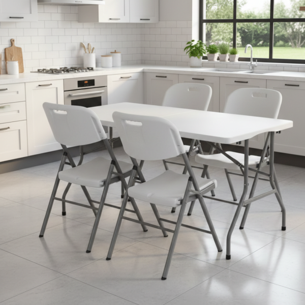 Комплект 4 броя сгъваеми кетъринг столове за градина и събития - удобни и издръжливи