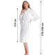 Дамски хотелски халат, класически, удобен, топъл, с връзки, мек, бял 2
