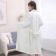Дамски хотелски халат, класически, удобен, топъл, с връзки, мек, бял 4