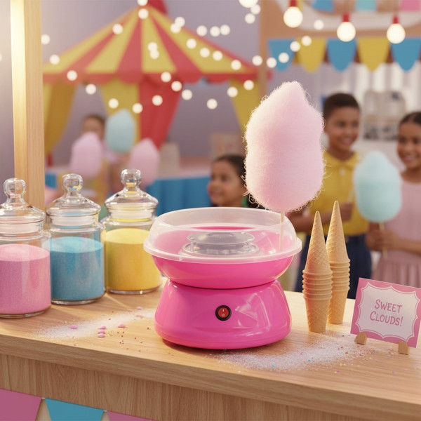 Машина за захарен памук за дома – Компактна, бърза и безопасна