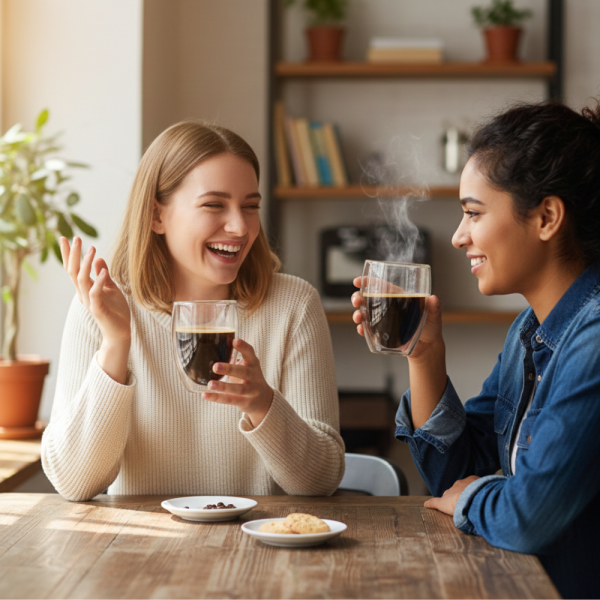 Комплект 2 термоустойчиви чаши от боросиликатно стъкло – 250 мл, двойно дъно