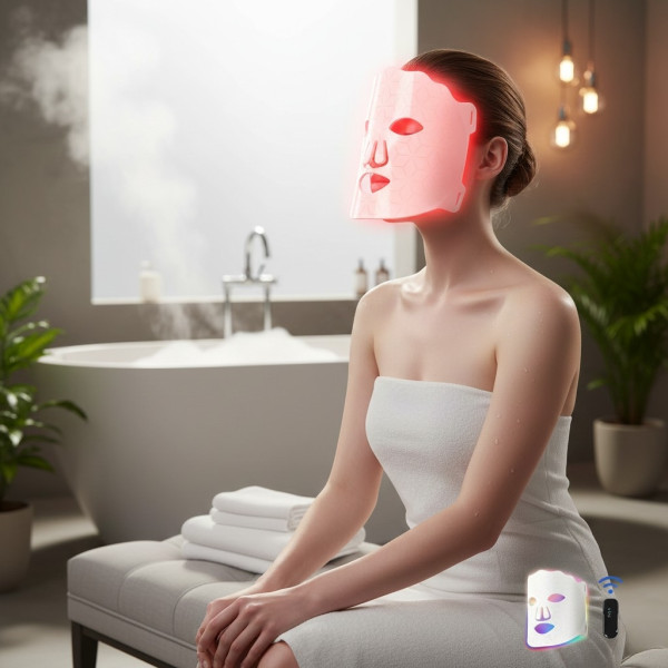 LED Маска за лице със 7 светлинни режима – Домашна фототерапия за по-чиста и спокойна кожа