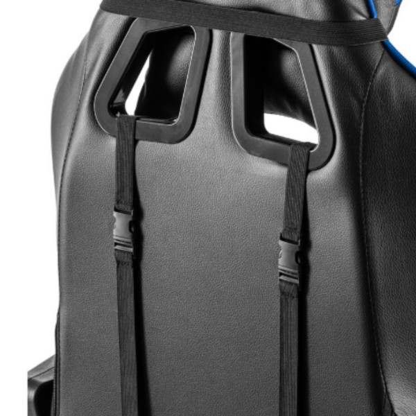 Ергономичен геймърски стол с масаж поставка за крака –  Червен цвят