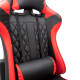 Ергономичен геймърски стол с функция за масаж и подложка за крака - червен 6