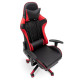 Ергономичен геймърски стол с функция за масаж и подложка за крака - червен 8