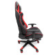Ергономичен геймърски стол с функция за масаж и подложка за крака - червен 10