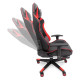 Ергономичен геймърски стол с функция за масаж и подложка за крака - червен 11