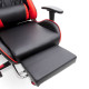 Ергономичен геймърски стол с функция за масаж и подложка за крака - червен 13