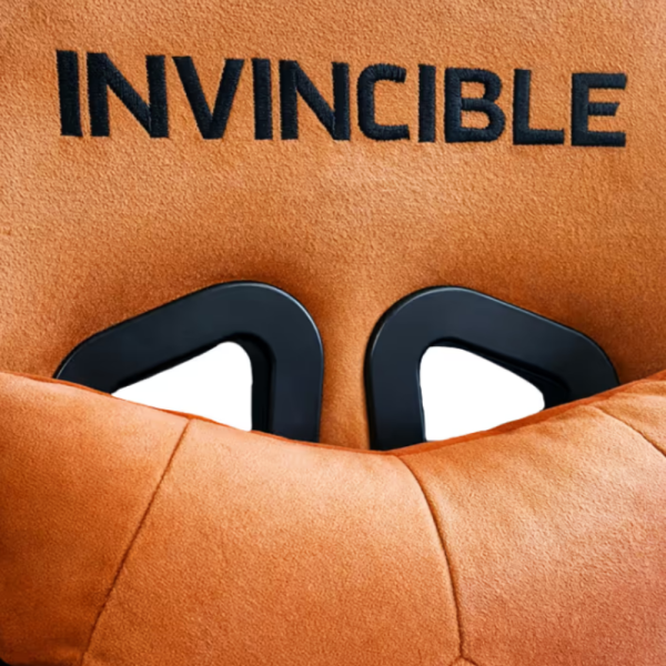 Оранжев велурен геймърски стол с поставка за крака – ергономичен, метална рамка - подходящ за тинейджъри 5