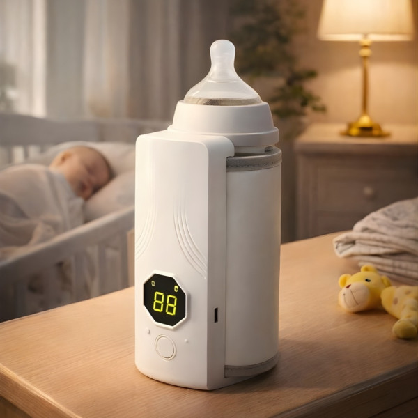 Безжичен подгревател за бебешко шише с дисплей и 6 температурни степени 3